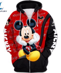 Mickey Mouse Pattern Hoodie And Leggings Set