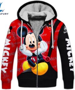 Mickey Mouse Pattern Hoodie And Leggings Set