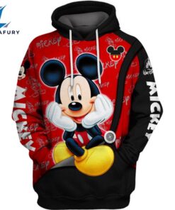 Mickey Mouse Pattern Hoodie And…