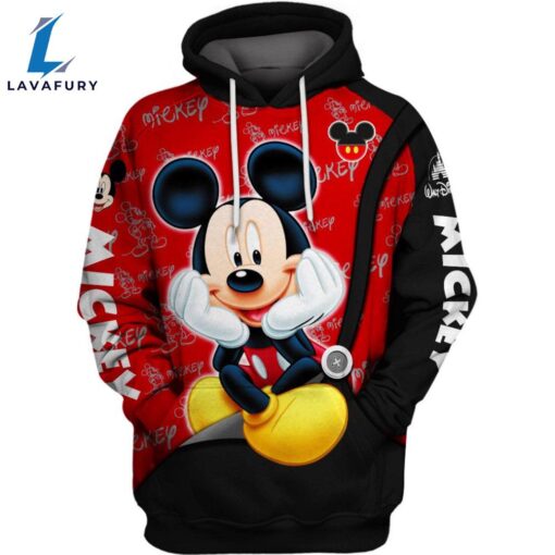 Mickey Mouse Pattern Hoodie And Leggings Set