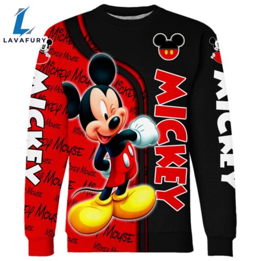 Mickey Mouse Themed Hoodie And Leggings Set