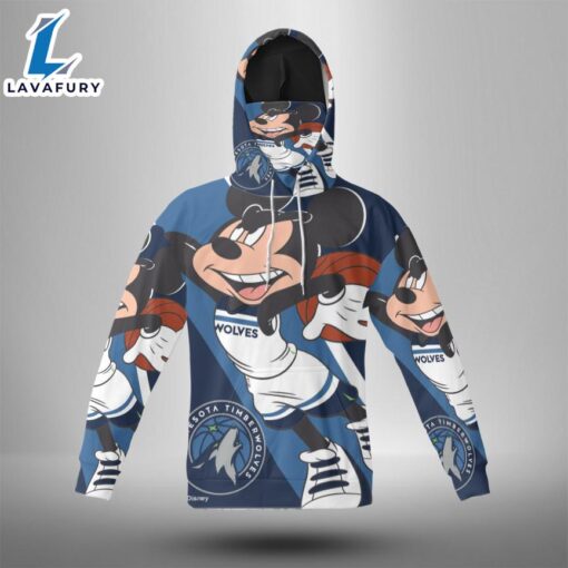 Minnesota Timberwolves Mickey v49 3d Hoodie With Mask