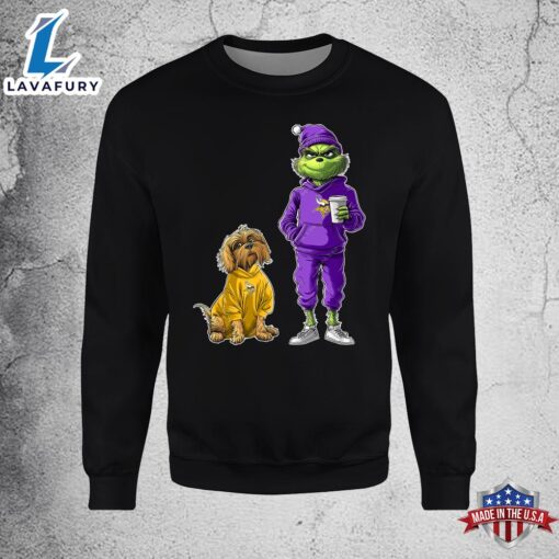 Minnesota Vikings Grinch Christmas Football Sweatshirt