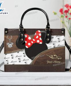 Minnie symbol Leather Handbag