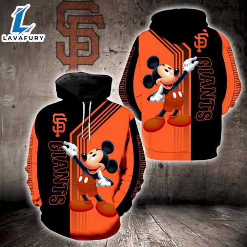 MLB San Francisco Giants Mickey Mouse Pullover Hoodie V2 AOP Shirt