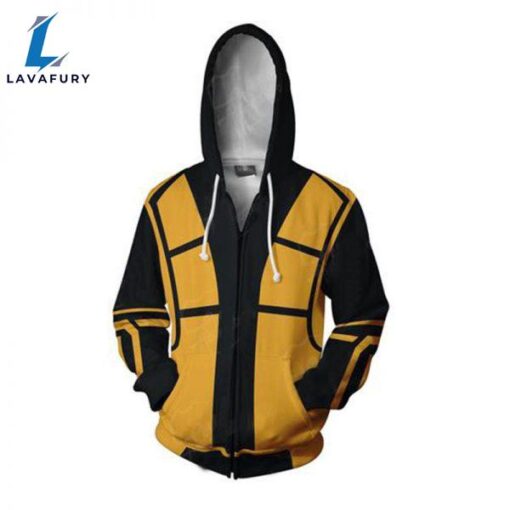 Mortal Kombat Hoodies – Zip Up Scorpion 3D Hoodie