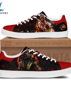 Mortal Kombat Scorpion Cartoon Stan Smith Shoes For Kid