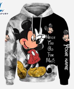 Never Too Old For Magic - Personalized Mickey Mouse Hoodie And Leggings Set