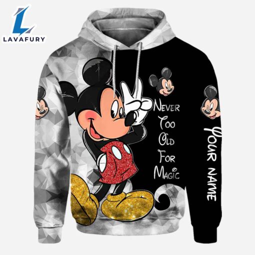 Never Too Old For Magic – Personalized Mickey Mouse Hoodie And Leggings Set