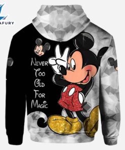 Never Too Old For Magic - Personalized Mickey Mouse Hoodie And Leggings Set