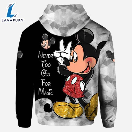 Never Too Old For Magic – Personalized Mickey Mouse Hoodie And Leggings Set