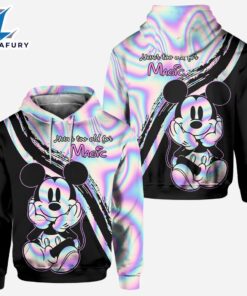 Never Too Old - Personalized Mickey Mouse Hoodie and Leggings