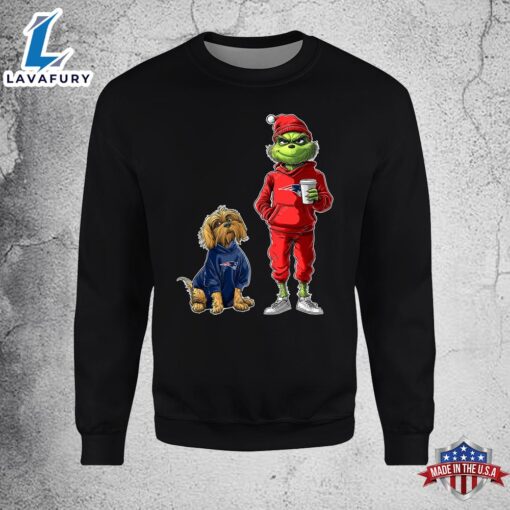 New England Patriots Grinch Christmas Football Sweatshirt