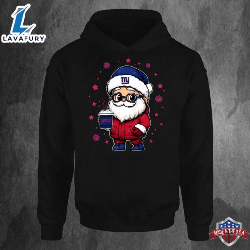 New York Giants Santa Christmas Football Hoodie