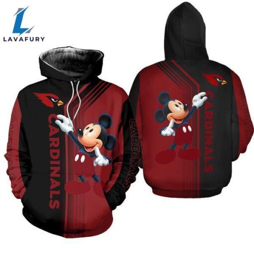 NFL Arizona Cardinals Mickey Mouse 3D New Full 3D All Over Print Hoodie