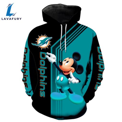 Nfl Miami Dolphins Mickey Limited 3D Hoodie Zip Hoodie