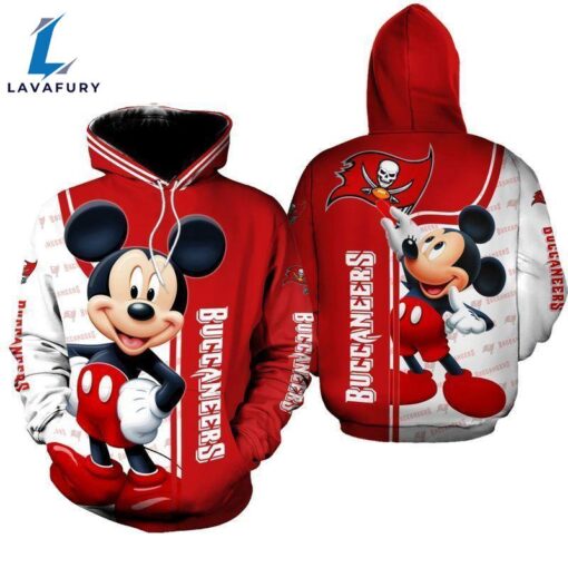 NFL Tampa Bay Buccaneers With Mickey  3D All Over Print Hoodie