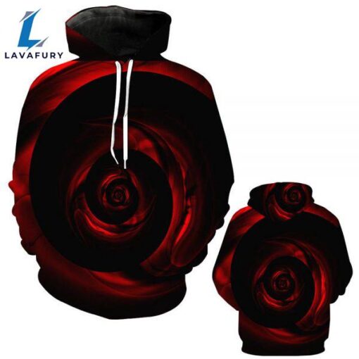 Nightmare Before Christmas Hoodies – Nightmare Before Christmas Series Scarlet Rose Super Cool 3D Hoodie