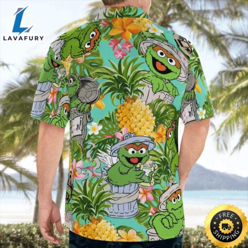 Oscar The Grouch Muppets Tropical Hawaiian Shirt