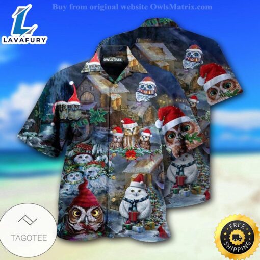 Owls Love Christmas Happy Limited Hawaiian Shirt