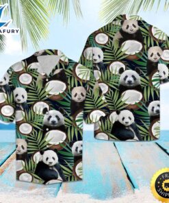 Panda Coconut Tropical Hawaiian Shirt…