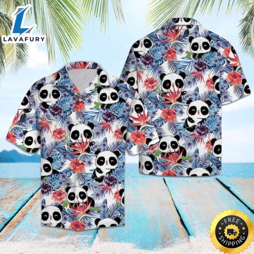 Panda Hawaiian Shirt Summer Button Up