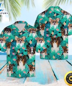 Papillon Tropical Hawaiian Shirt Summer…