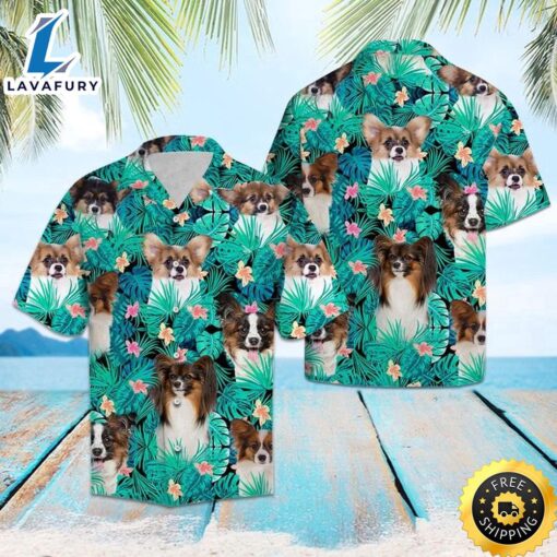 Papillon Tropical Hawaiian Shirt Summer Button Up