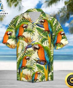 Parrot Banana Palm Hawaiian Shirt…