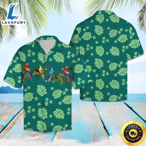 Parrot Forest Hawaiian Shirt Summer Button Up