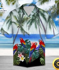 Parrot Summer Ocean Hawaiian Shirt…