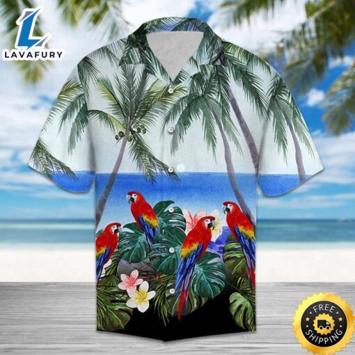 Parrot Summer Ocean Hawaiian Shirt Summer Button Up