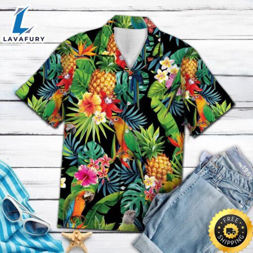 Parrot Tropical Hawaiian Shirt