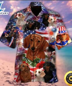 Patriotic Dachshund Hawaiian Shirt