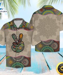 Peace Sign Mandala Hawaiian Shirt…