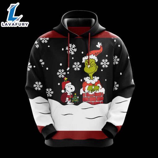 Peanuts And Monster Grinch Hoodie Amazing Gift Idea Christmas Gift