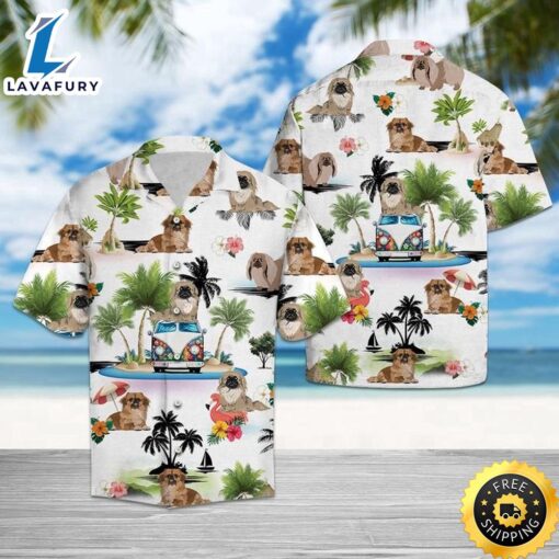 Pekingese Vacation Hawaiian Shirt Summer Button Up