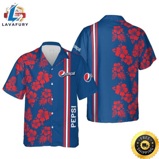 Pepsi Hawaii Floral Beach Hawaiian Shirt