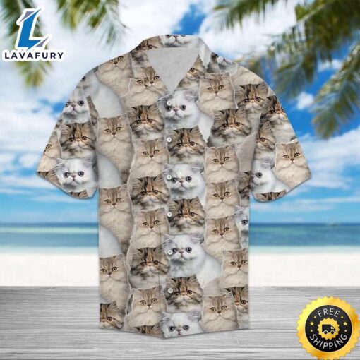 Persian Cat Hawaiian Shirt Summer Button Up