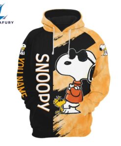 Personalize Name Snoopy Pattern Hoodie And Leggings Set