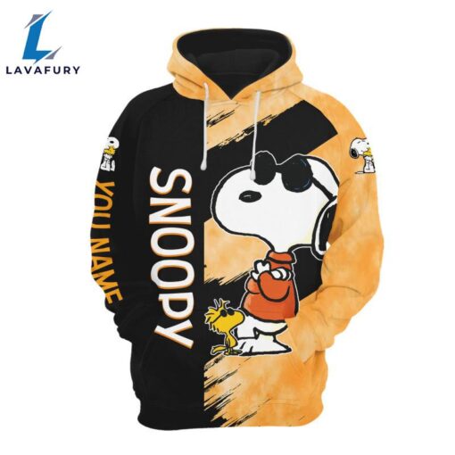 Personalize Name Snoopy Pattern Hoodie And Leggings Set