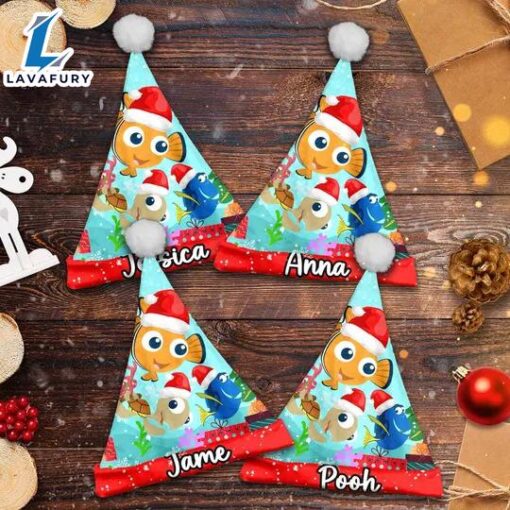 Personalize Nemo And Dory Christmas Santa Hat, Finding Nemo Xmas Santa Hat