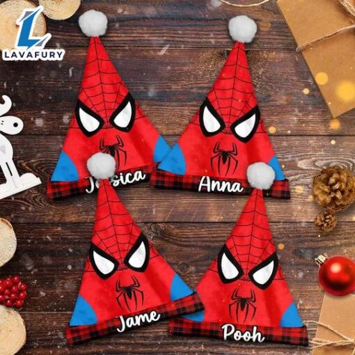 Personalize Spiderman Christmas Santa Hat, Spiderman Movie Xmas Santa Hat