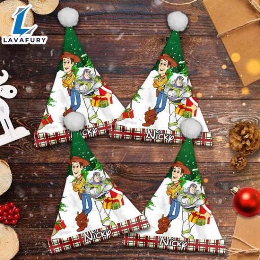 Personalize Woody And Buzz Lightyear Christmas Santa Hat, Toy Story Xmas Santa Hat