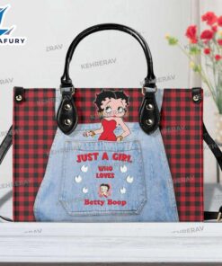 Personalized Betty Boop Leather Handbag