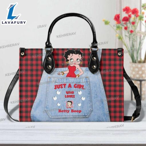 Personalized Betty Boop Leather Handbag