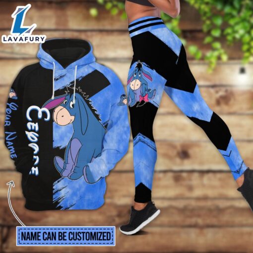 Personalized Cartoon Character Eeyore Hoodie And Leggings Set