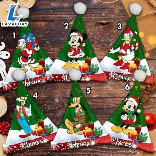 Personalized Disney Christmas Mickey Mouse and Friends Christmas Hat