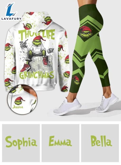 Personalized GrinchChristmas Hoodie and Leggings