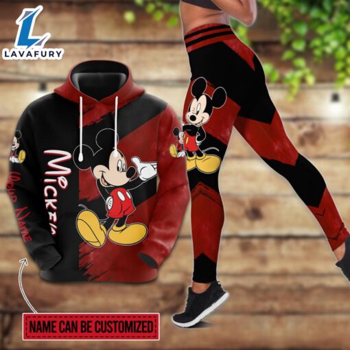 Personalized Mickey Mouse Pattern Hoodie And Leggings Set